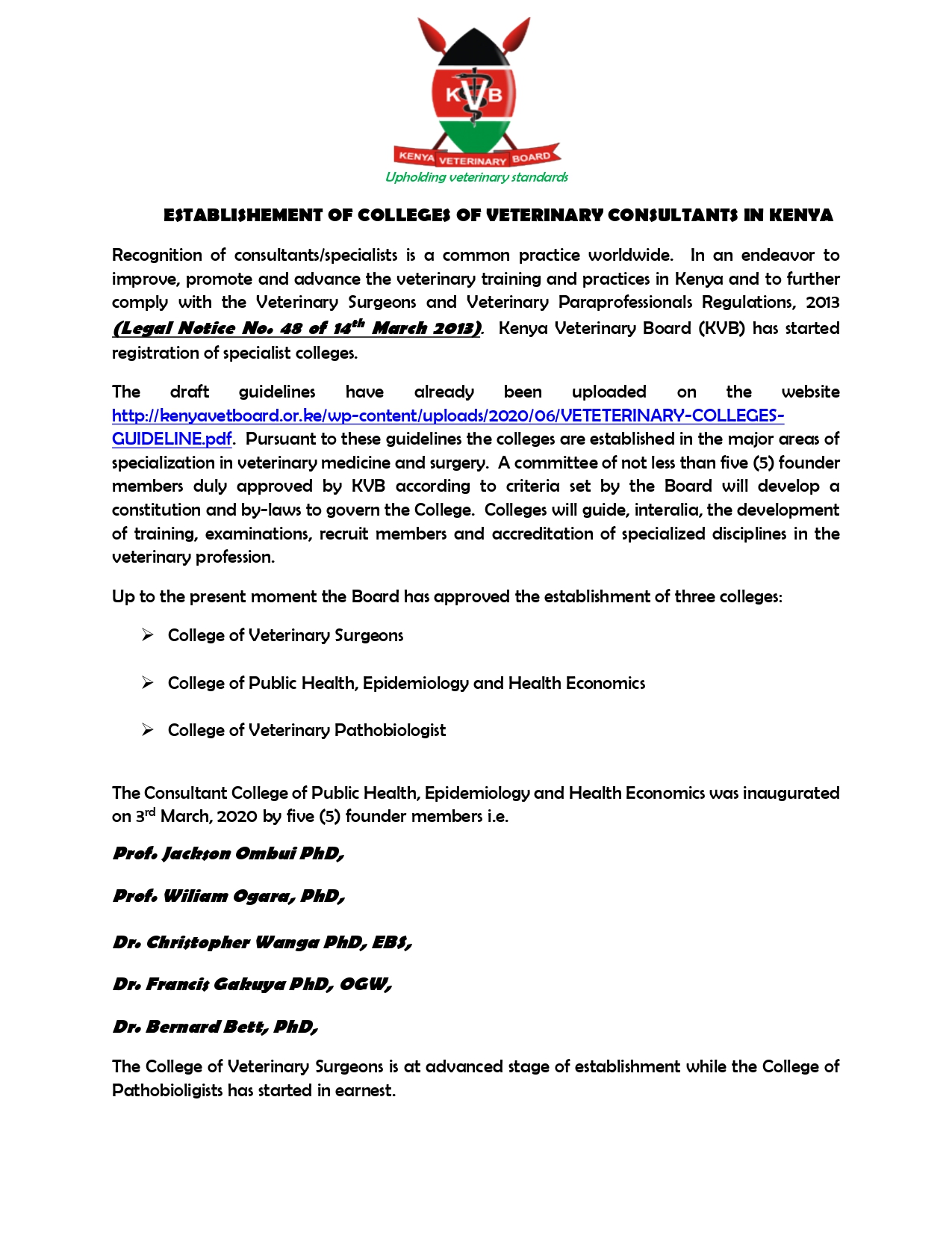 ESTABLISHEMENT-OF-COLLEGES-OF-VETERINARY-CONSULTANTS-IN-KENYA