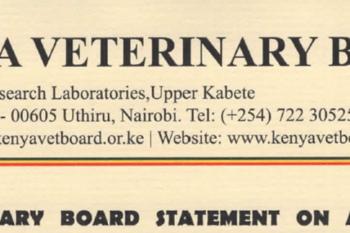 Board statement on alleged illegal veterinary practice by an unregistered person